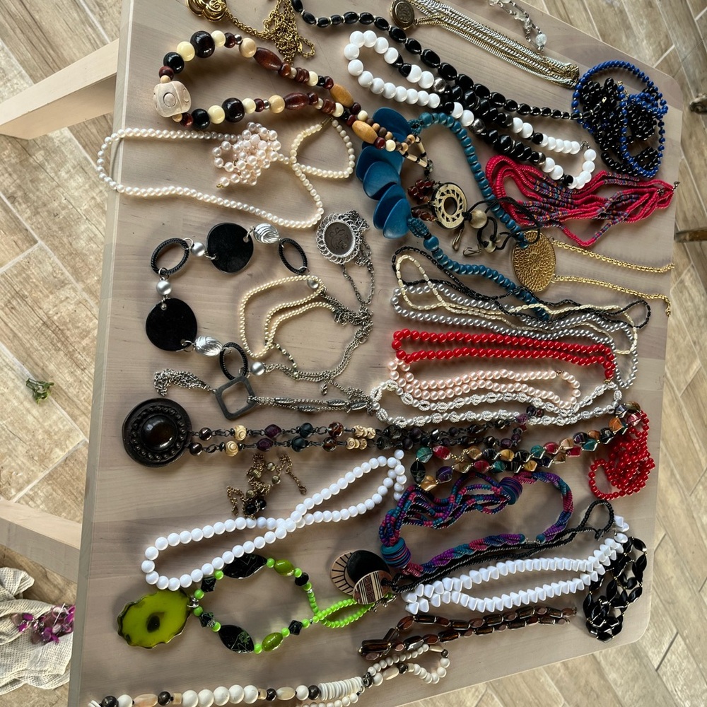 Mixed Womens Fashion Necklaces - Multicolor Assorted Beaded Styles
